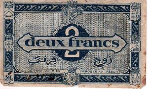 BILLET DE 2 FRANCS 1944 FACE 2